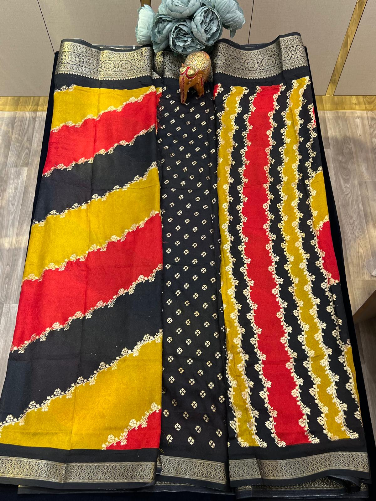 Tricolored trending saree