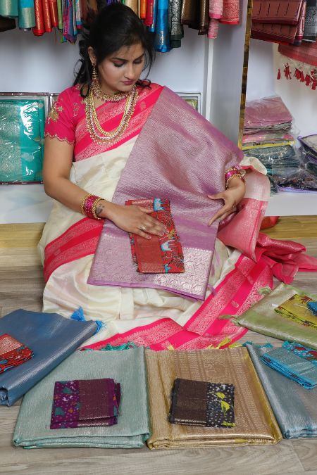 Crushed Tissue Saree