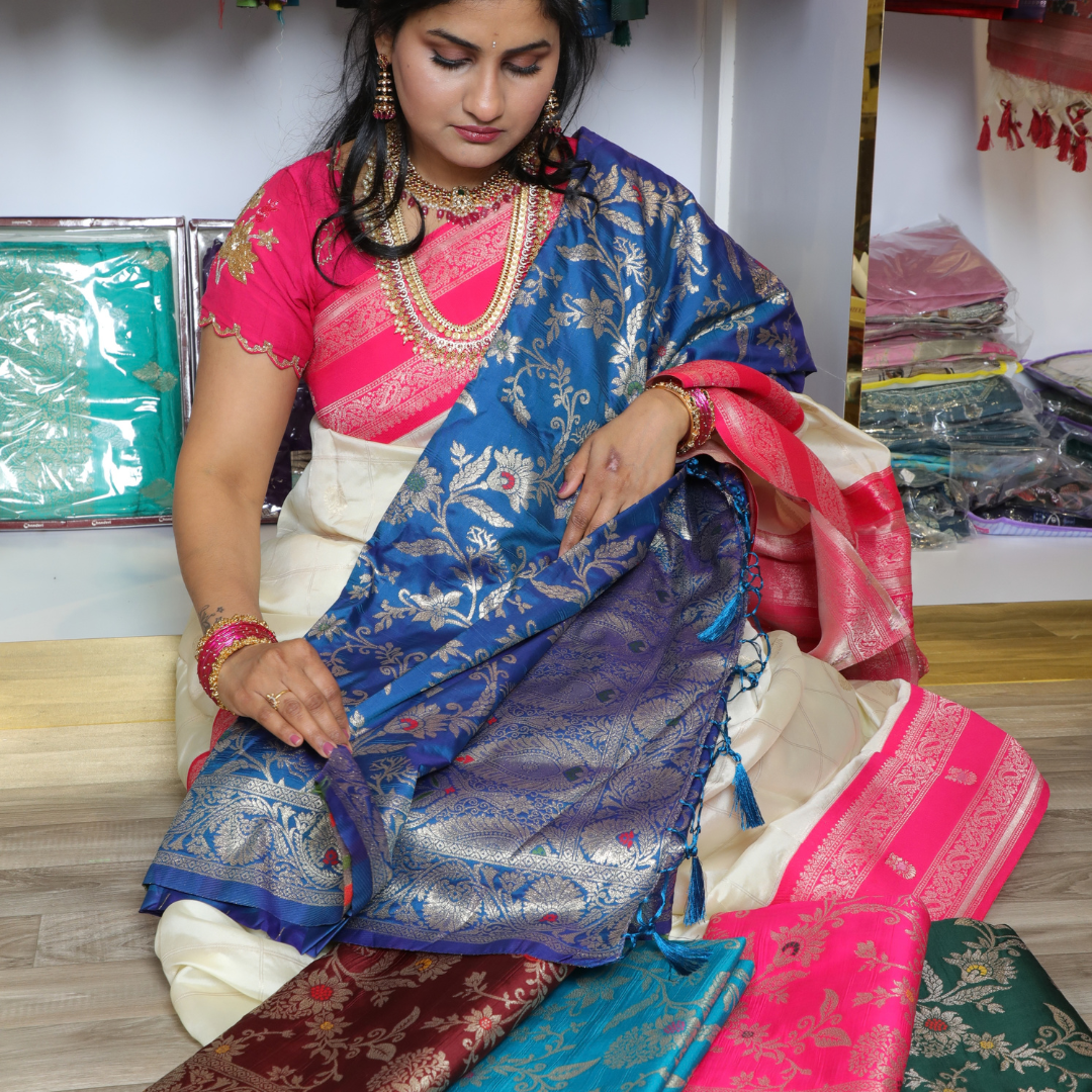 katan Pattu saree all over design