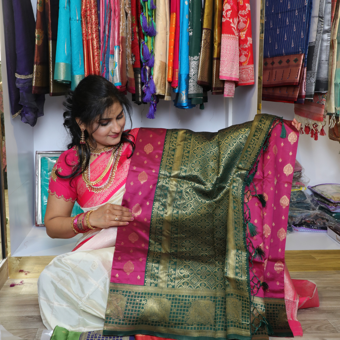 Vintage kanchi gadwal pattu  saree