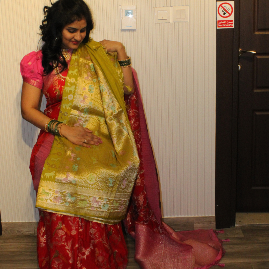 Khadi georgette Premium Vanavihar Pattu saree