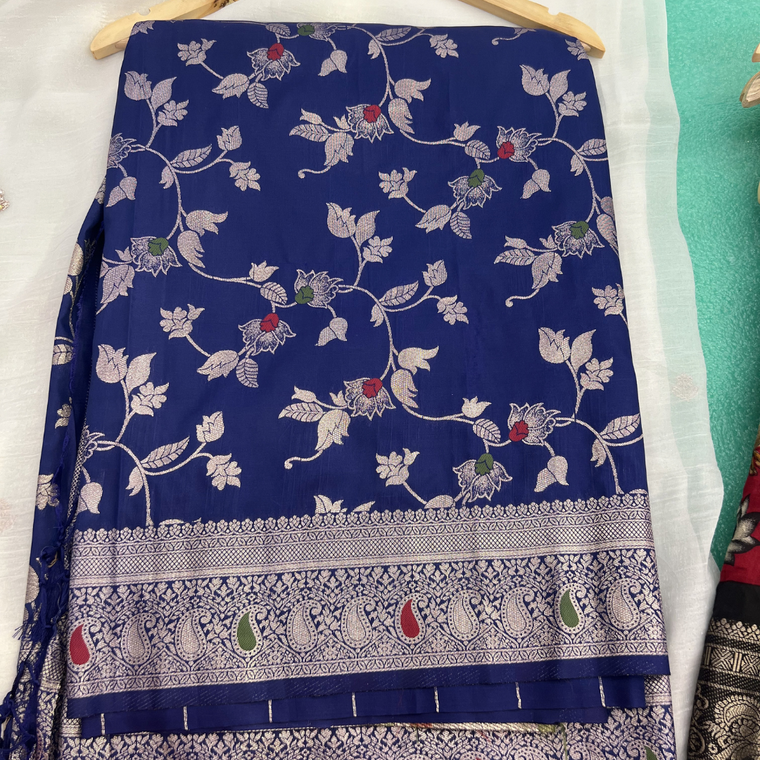 Banrasi Khadi Georgette saree premium (3)