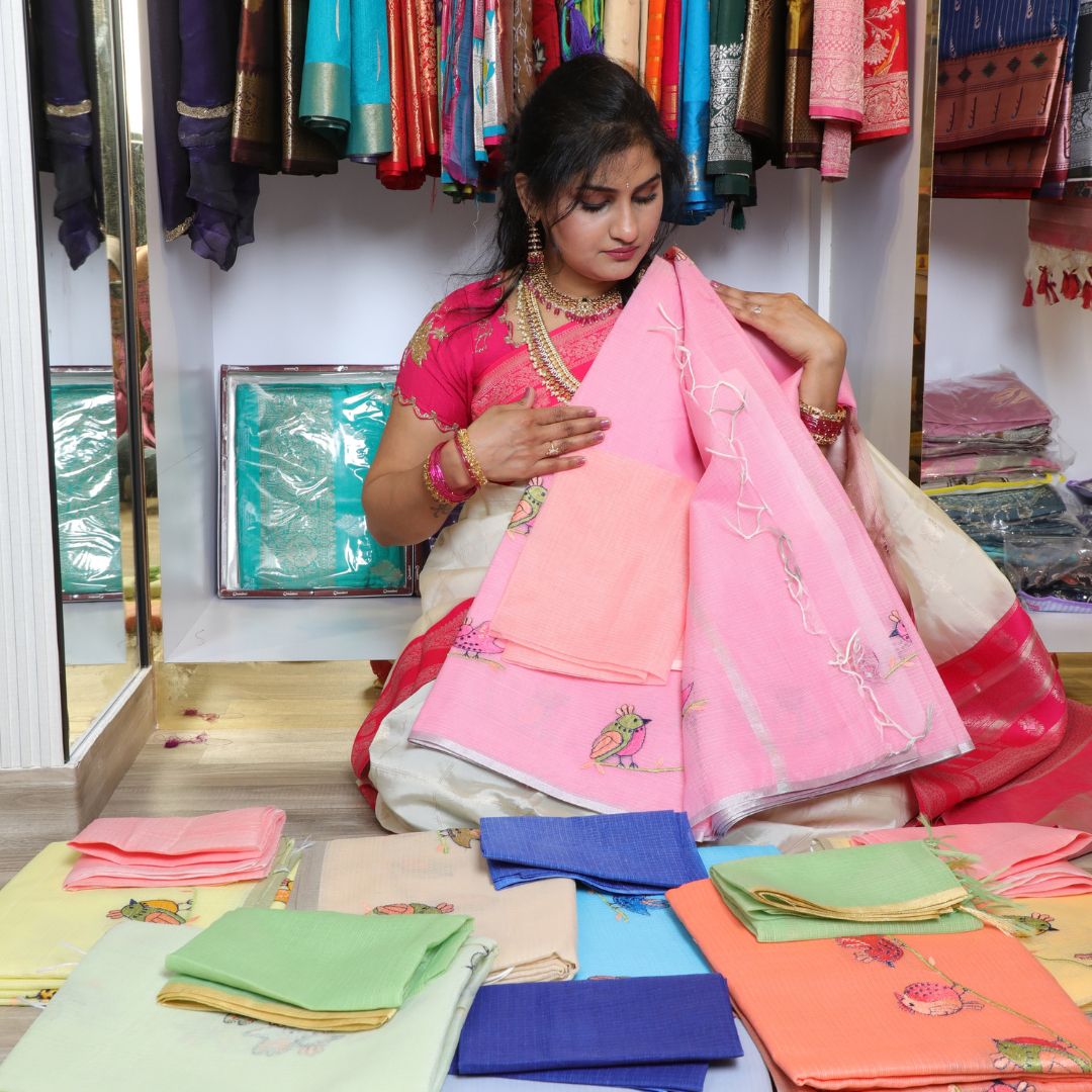 Kota sarees bird design
