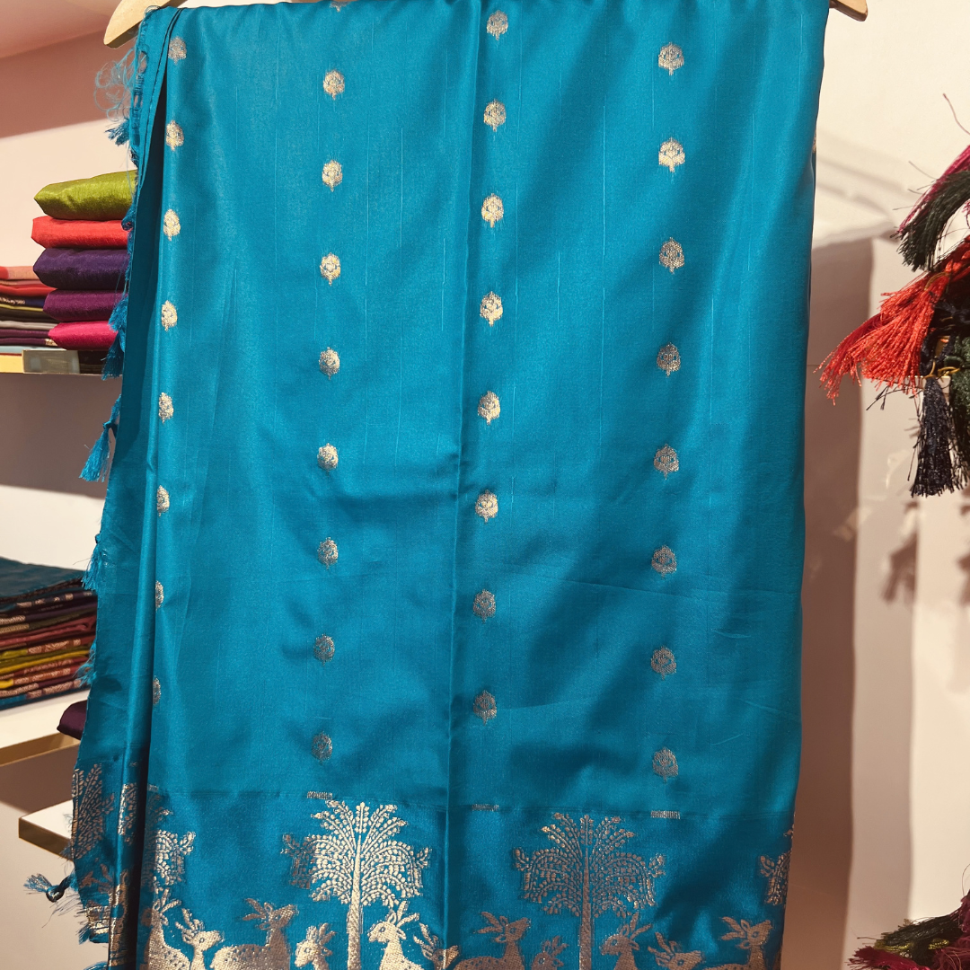 viscose silk saree with zari borders