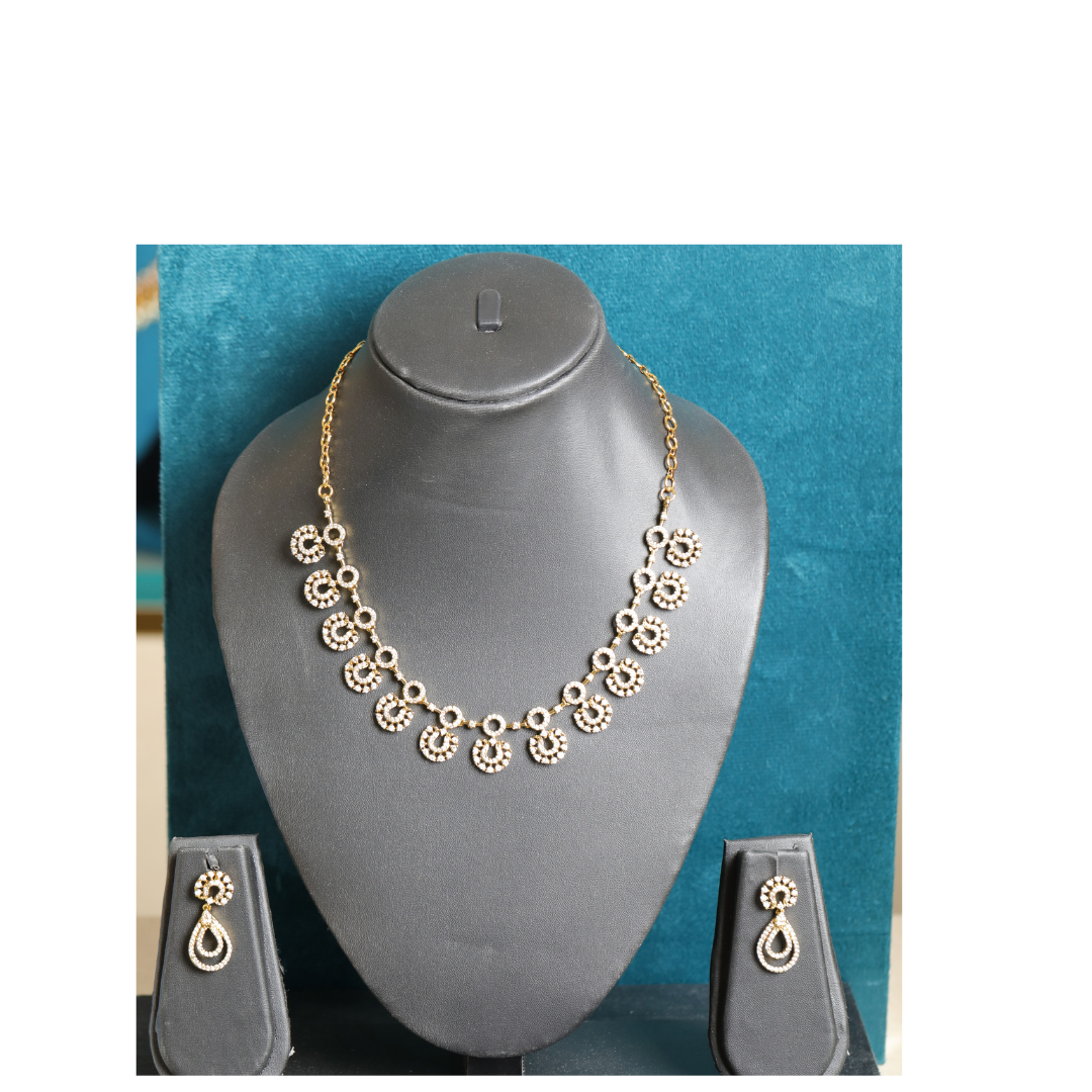 Cz stone simple neckset
