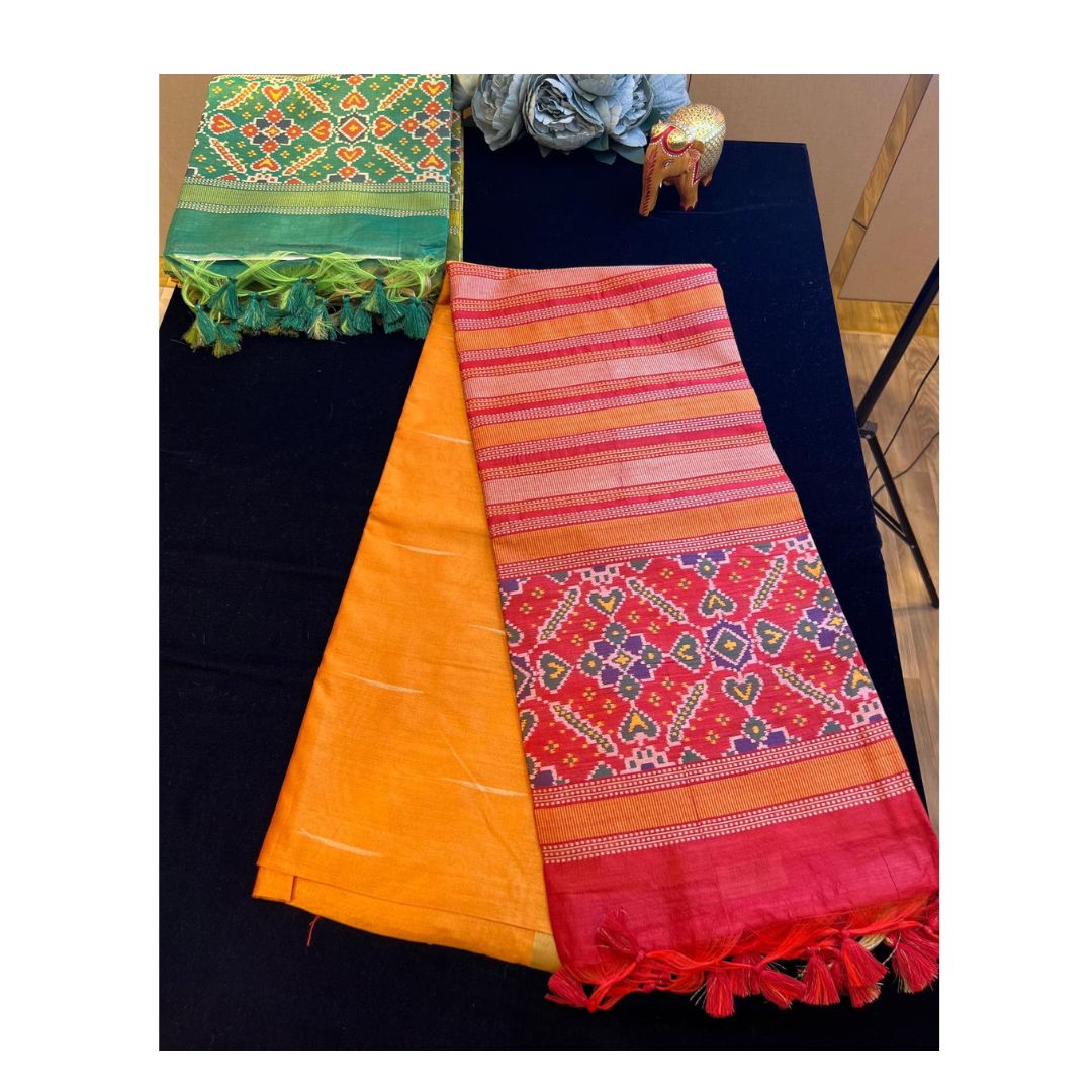 Tussar Ikkat sarees