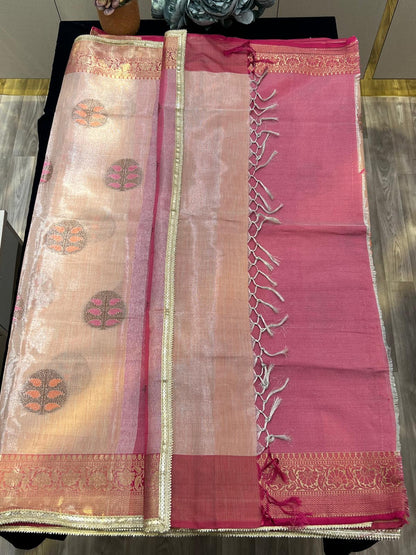 Tissue Saree with Meenakari weaving