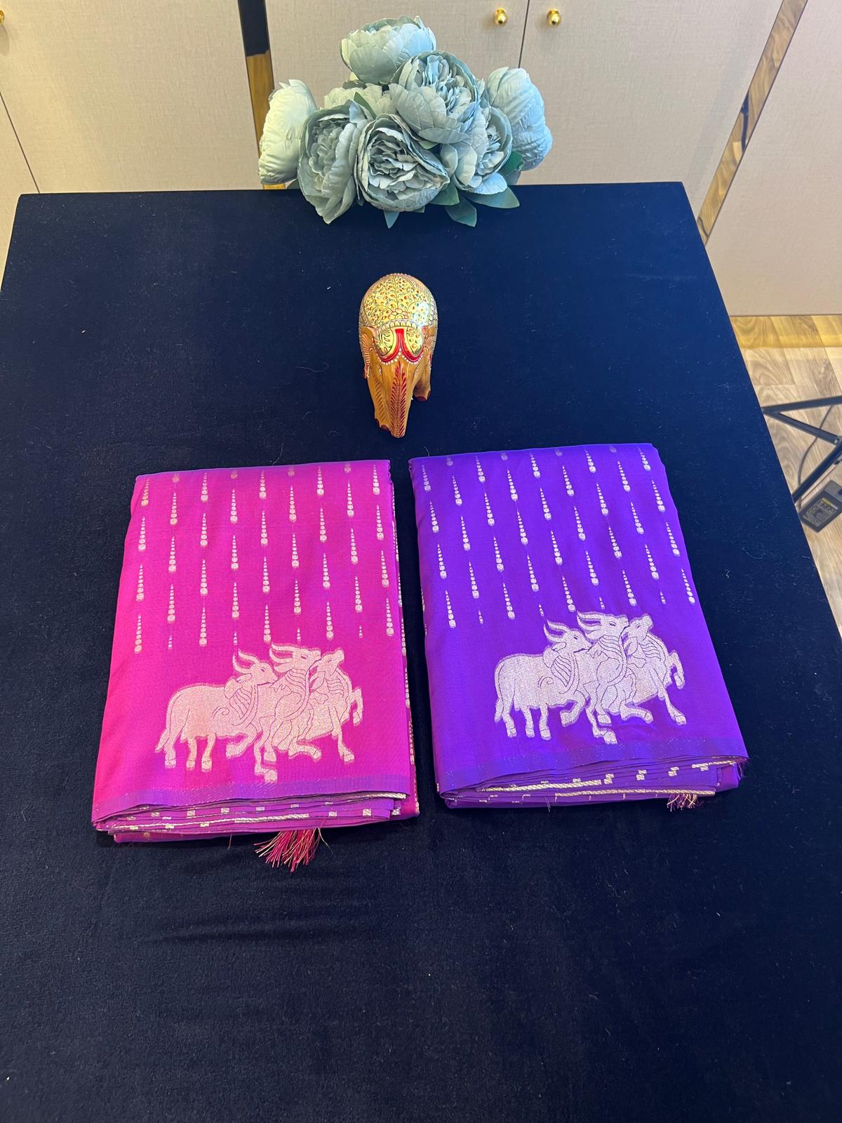 Rain drop soft pattu sarees.